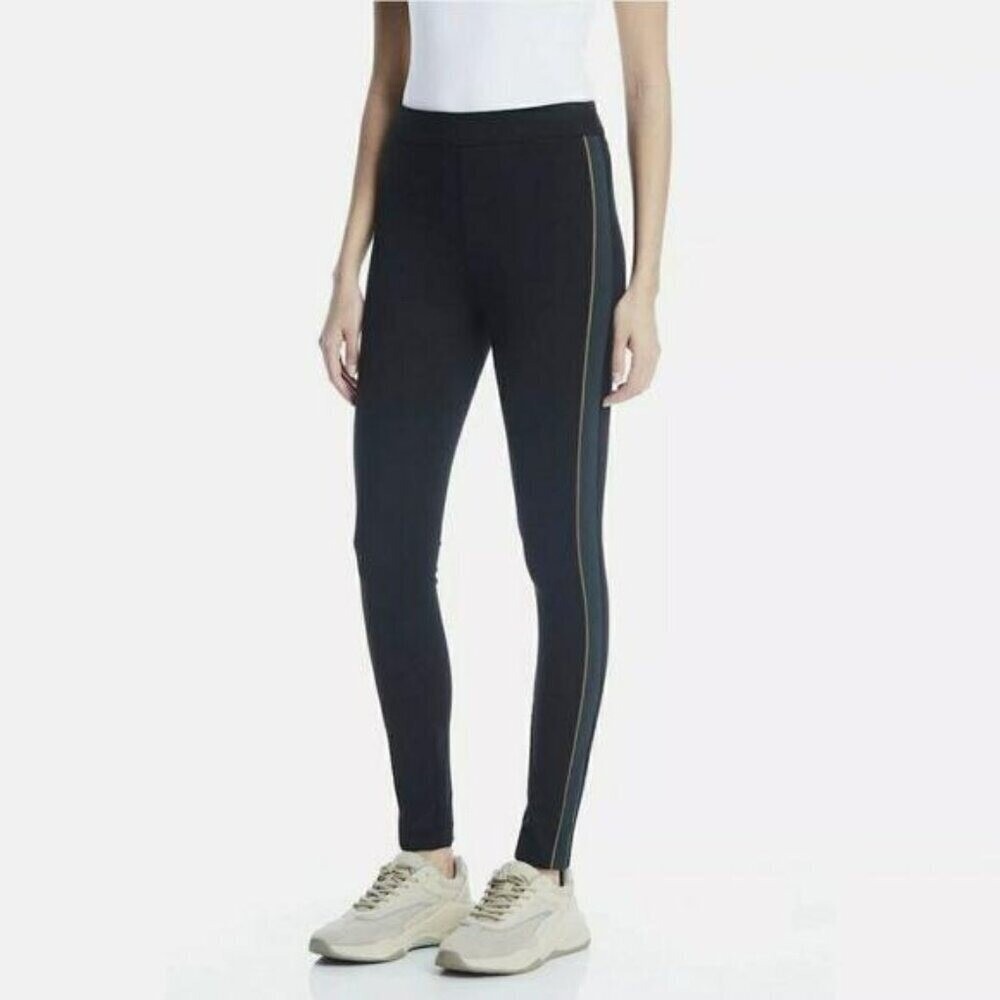 I Love Tyler Madison Leggings Womens XS Black Side Stripe Pull On Slim Fit